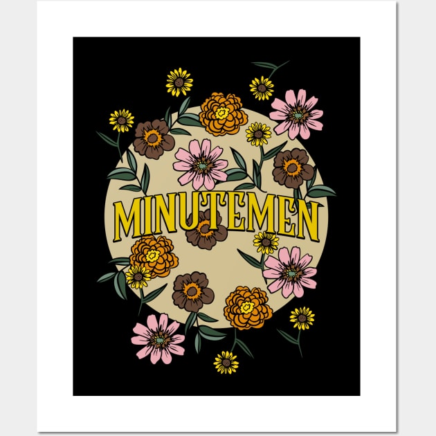 Minutemen Name Personalized Flower Retro Floral 80s 90s Name Style Wall Art by Ancientdistant